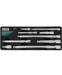 Przedłużki uchylne zestaw 1/2" 3/8" 1/4" 9el. FR2555