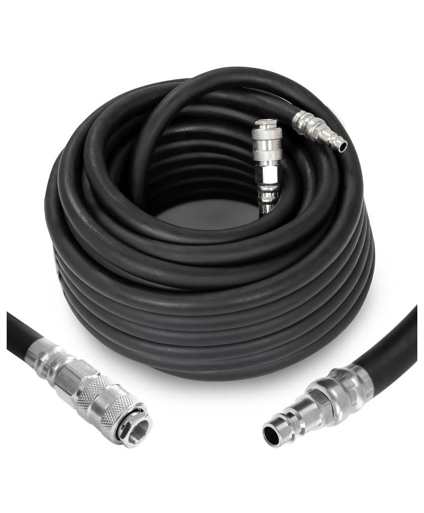 Wąż pneumatyczny gumowy okuty 15m / FI 16x9,5 mm do kompresora FR7410 Wąż pneumatyczny gumowy okuty 15m / FI 16x9,5 mm do kompresora FR7410