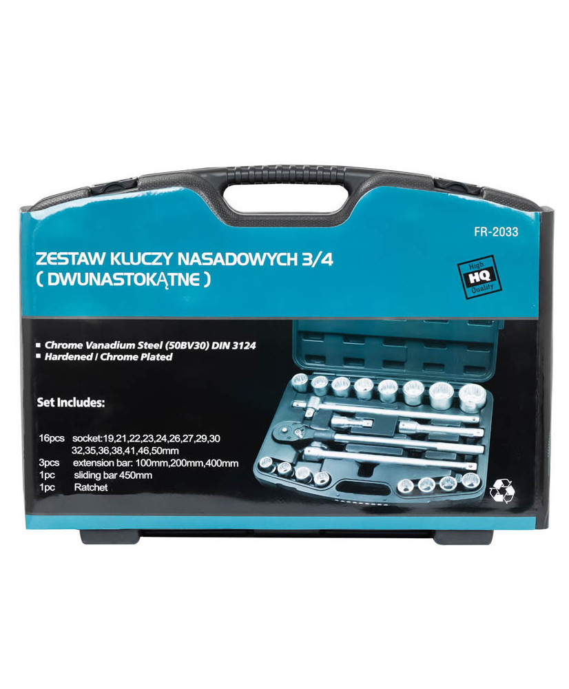 Klucze nasadowe 3/4 12- kątne FR2033