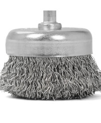 Szczotka czołowa z trzpieniem 50 mm, drut ze stali nierdzewnej FR9406
