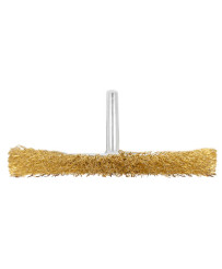 Szczotka tarczowa z trzpieniem 100 mm, drut mosiężny 0.3 mm FR9415