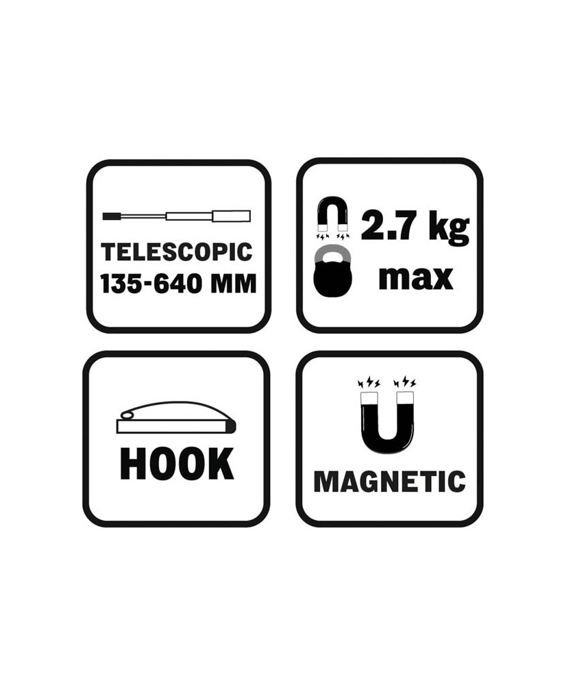 CHWYTAK MAGNETYCZNY TELESKOPOWY 135-640mm MOCNY MAGNES FR9303