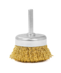 Szczotka czołowa z trzpieniem 50 mm, drut mosiężny, 0.3 mm FR9408