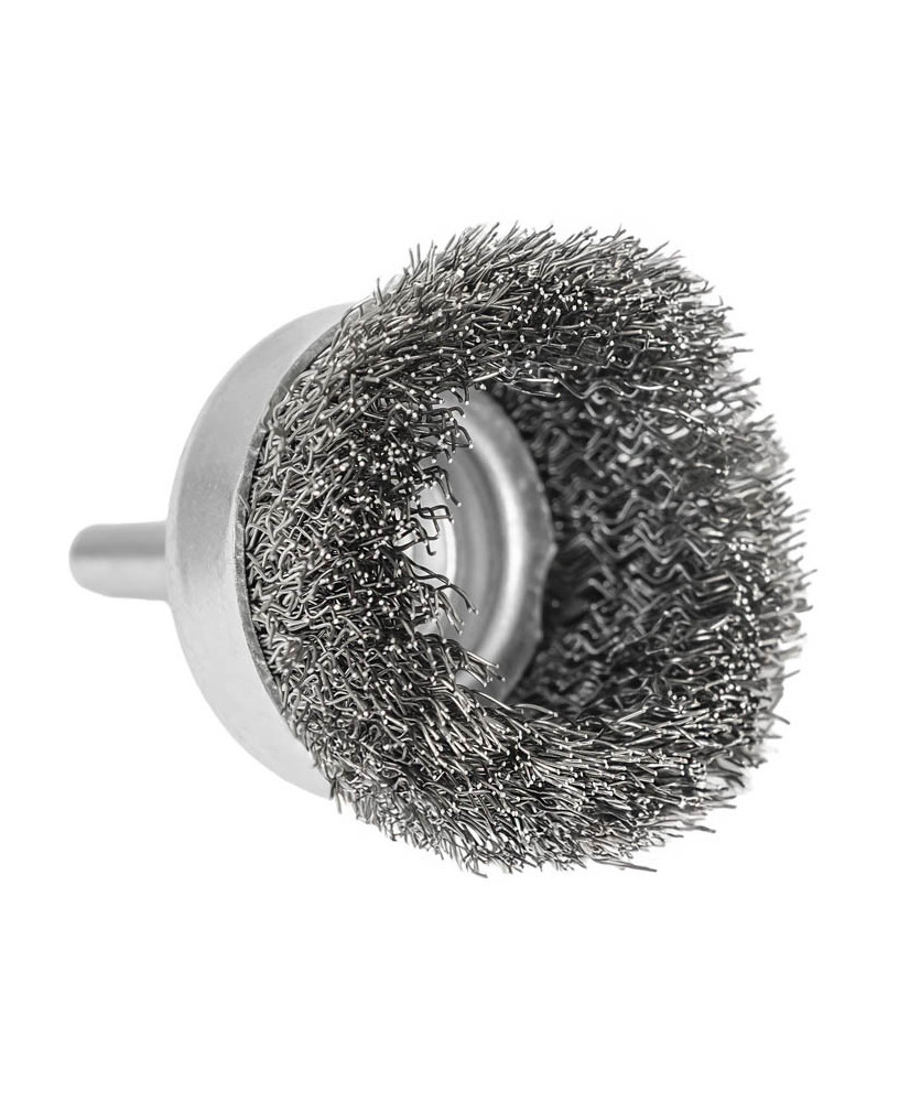 Szczotka czołowa z trzpieniem 50 mm, drut ze stali nierdzewnej FR9406