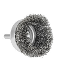 Szczotka czołowa z trzpieniem 75 mm, drut ze stali nierdzewnej 0.3 mm FR9407