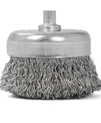 Szczotka czołowa z trzpieniem 75 mm, drut ze stali nierdzewnej 0.3 mm FR9407