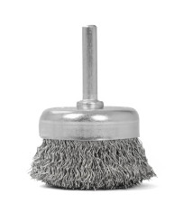 Szczotka czołowa z trzpieniem 75 mm, drut ze stali nierdzewnej 0.3 mm FR9407
