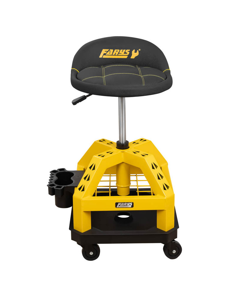 Stołek taboret warsztatowy masywny siedzisko na kółkach obrotowy FR9228