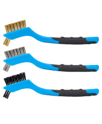 Zestaw szczotek drucianych 3 szt. nylon, stal, mosiądz szczotka FARYS FR9425