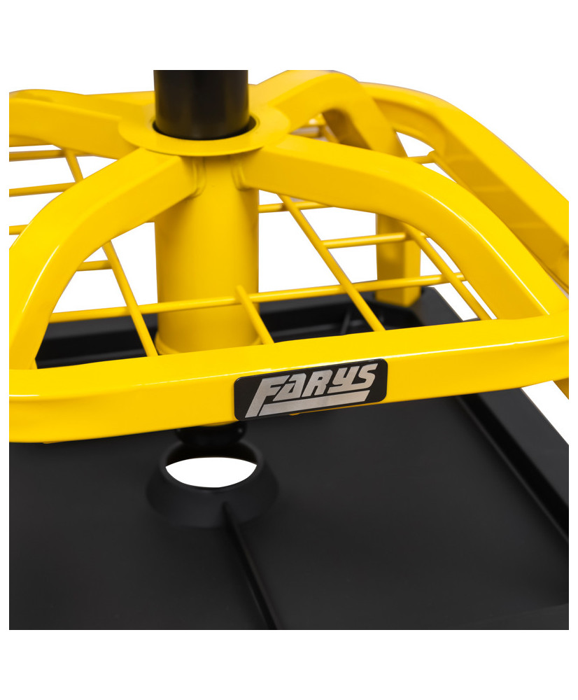 Stołek taboret warsztatowy siedzisko obrotowe na kołach z hamulcem FR9227