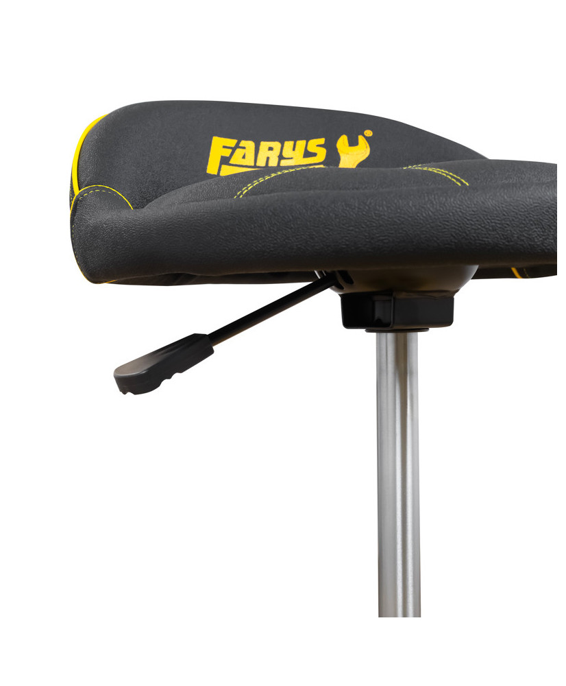 Stołek taboret warsztatowy siedzisko obrotowe na kołach z hamulcem FR9227