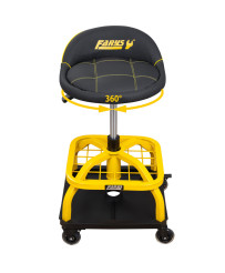 Stołek taboret warsztatowy siedzisko obrotowe na kołach z hamulcem FR9227