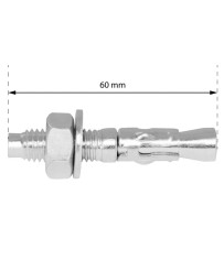 Kotwa ekspresowa trzpieniowa z klipsem KMC kotwy FI10 x 60 mm 10 SZTUK