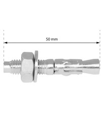Kotwa ekspresowa trzpieniowa z klipsem KMC kotwy FI8 x 50 mm 10 SZTUK