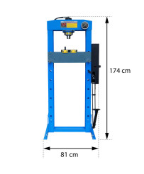 Prasa warsztatowa hydrauliczna spawana 30t z nożna szybka FR5017 Prasa warsztatowa hydrauliczna spawana 30t z nożna szybka FR5017