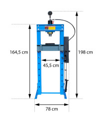 Prasa warsztatowa hydrauliczna 30t z nożna szybka FR5042 Prasa warsztatowa hydrauliczna 30t z nożna szybka FR5042