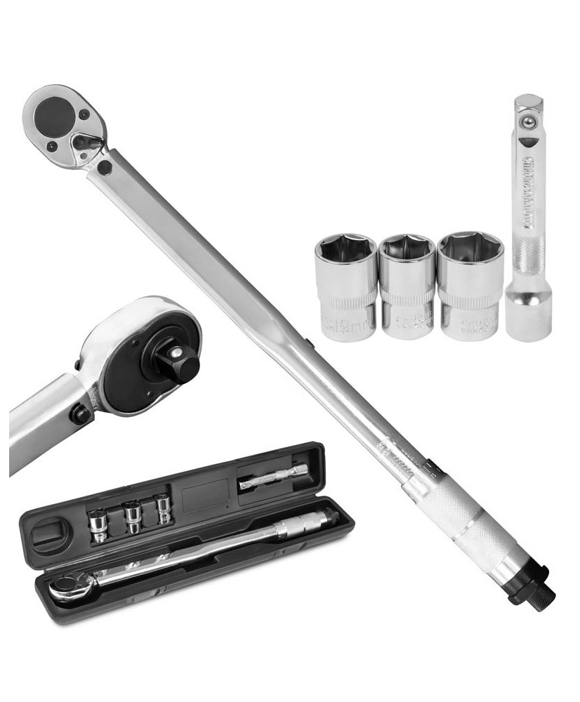 Klucz dynamometryczny 1/2" 28-210Nm z nasadkami FR2110