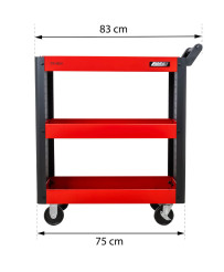 Profesjonalny Wózek Narzędziowy Stalowy Z Trzema Półkami