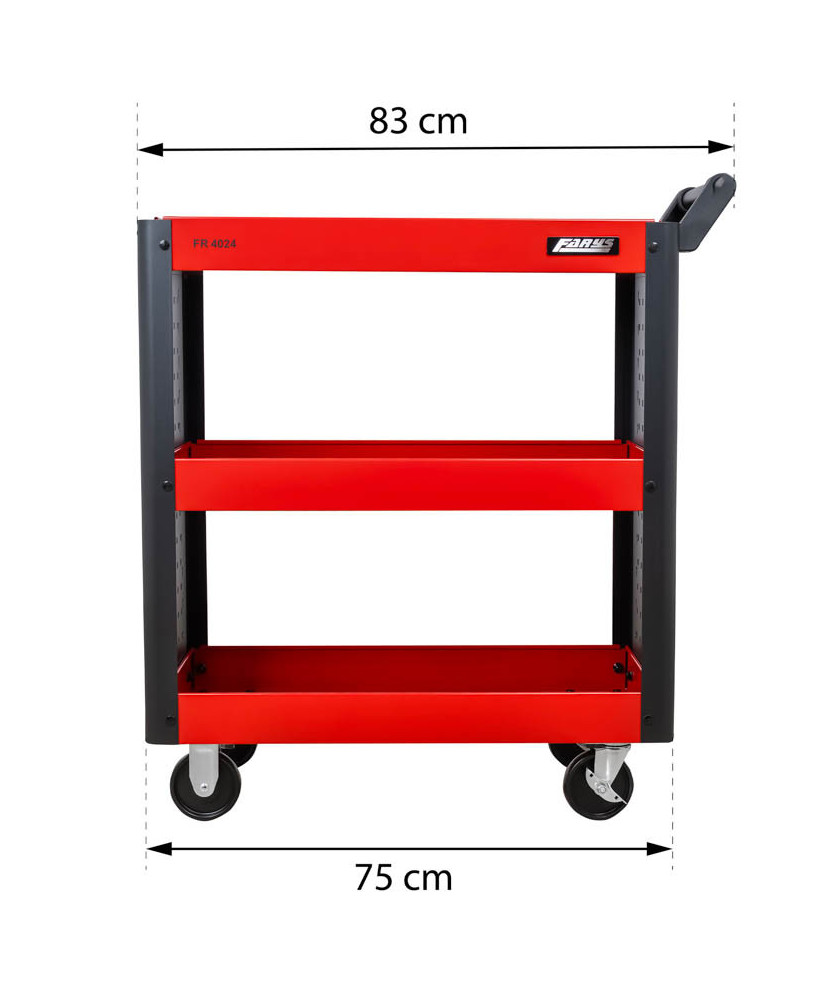 Wózek narzędziowy warsztatowy 3 półki FR4024