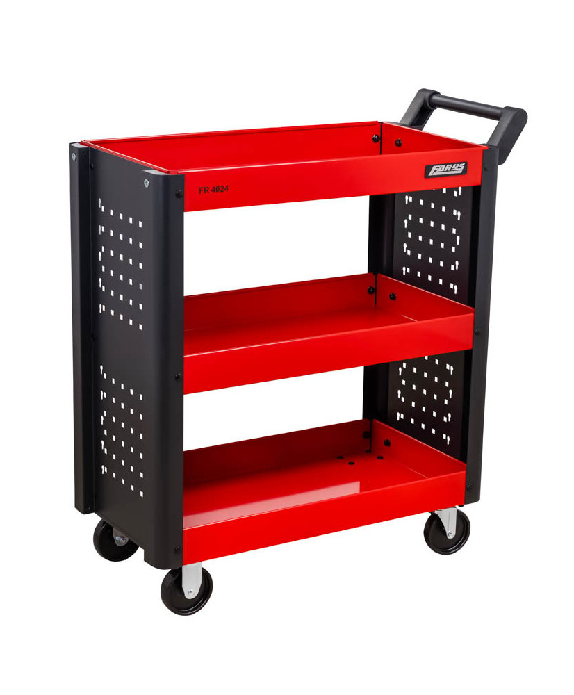 Profesjonalny Wózek Narzędziowy Stalowy Z Trzema Półkami