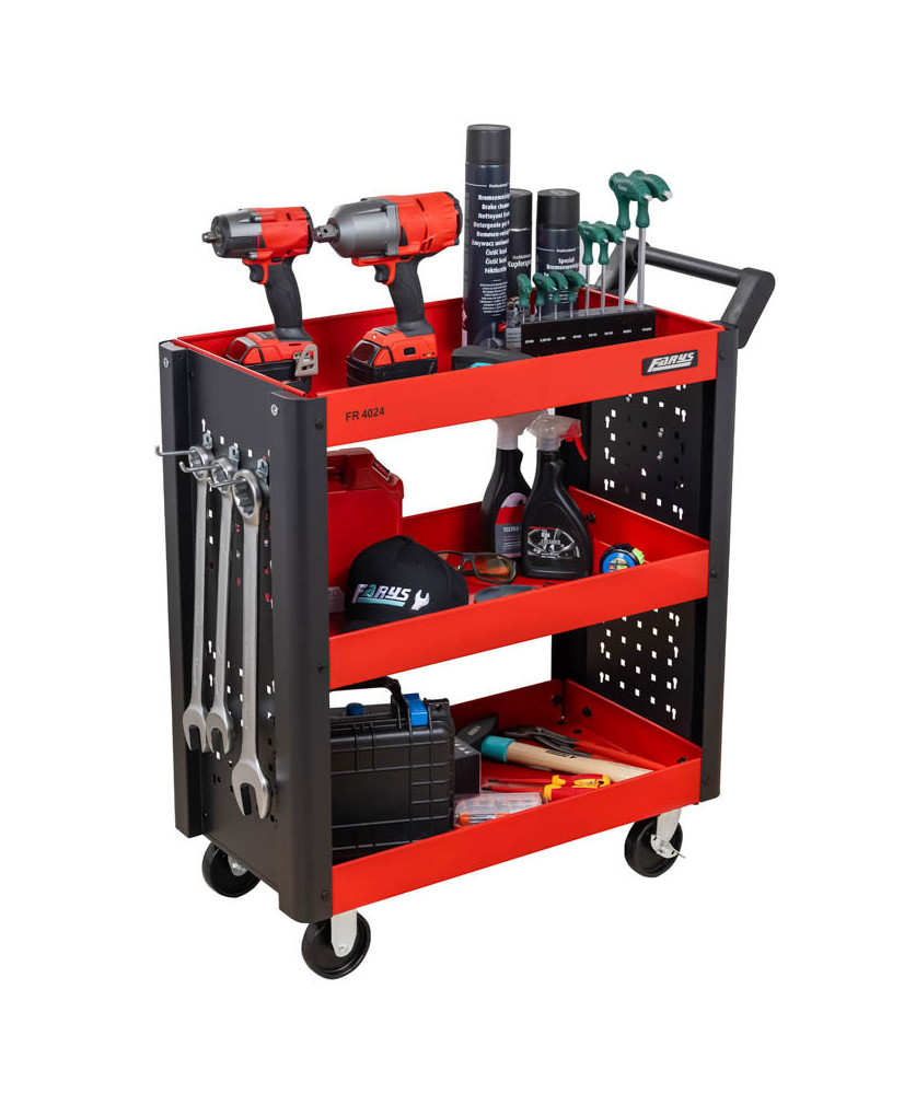 Wózek narzędziowy warsztatowy 3 półki FR4024