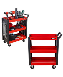 Profesjonalny Wózek Narzędziowy Stalowy Z Trzema Półkami