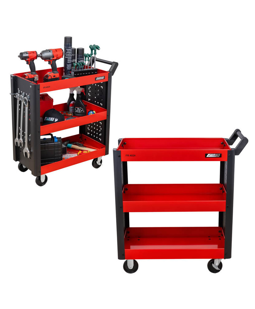 Wózek narzędziowy warsztatowy 3 półki FR4024