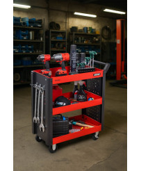 Profesjonalny Wózek Narzędziowy Stalowy Z Trzema Półkami