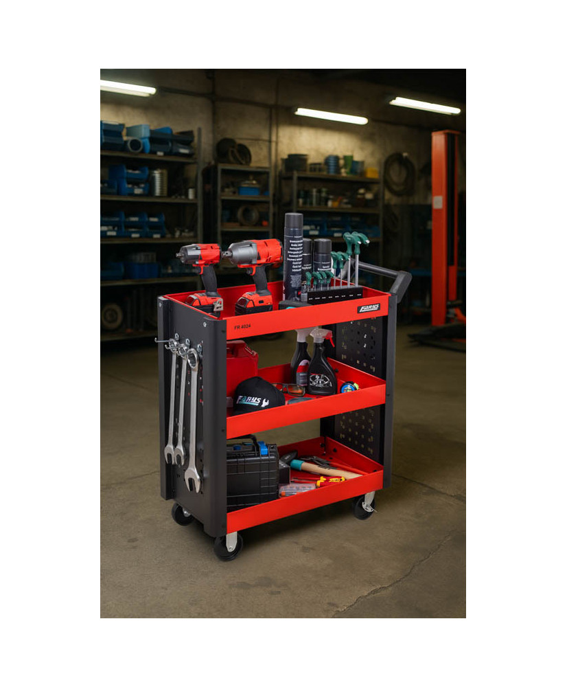 Wózek narzędziowy warsztatowy 3 półki FR4024