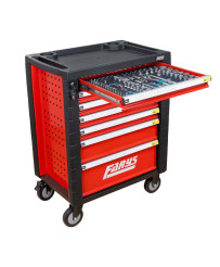 SZAFKA NARZĘDZIOWA WARSZTATOWA NA KÓŁKACH WYPOSAŻENIE 338El. FR4064 NA PIANCE