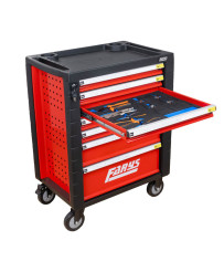 SZAFKA NARZĘDZIOWA WARSZTATOWA NA KÓŁKACH WYPOSAŻENIE 338El. FR4064 NA PIANCE