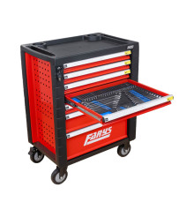 SZAFKA NARZĘDZIOWA WARSZTATOWA NA KÓŁKACH WYPOSAŻENIE 338El. FR4064 NA PIANCE