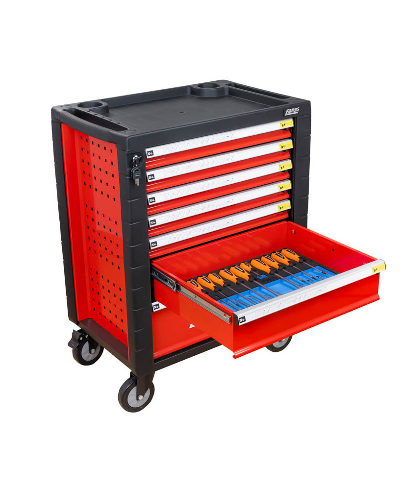 SZAFKA NARZĘDZIOWA WARSZTATOWA NA KÓŁKACH WYPOSAŻENIE 338El. FR4064 NA PIANCE