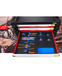 SZAFKA NARZĘDZIOWA WARSZTATOWA NA KÓŁKACH WYPOSAŻENIE 338El. FR4064 NA PIANCE