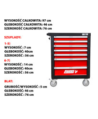 Szafka warsztatowa narzędziowa FR4033-1 C wózek garażowy