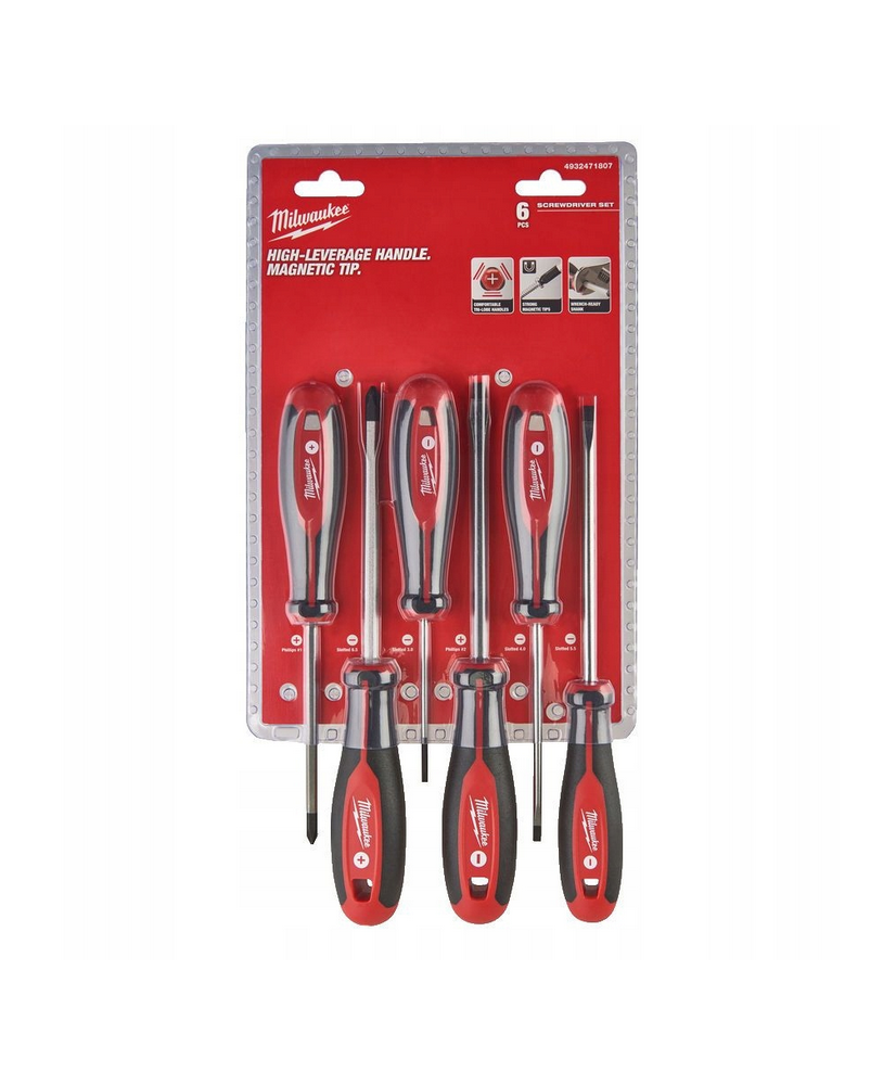 Zestaw wkrętaków śrubokrętów z magnesem 6szt Milwaukee
