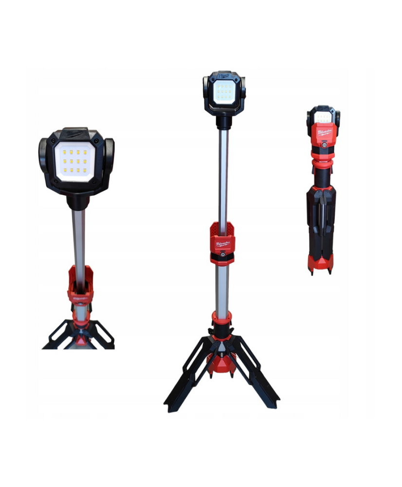 Lampa Stojąca Maszt LED 1400LM 12V Akumulatorowa Regulowana Milwaukee