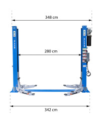 Podnośnik dwukolumnowy automat 4t FR5071P + olej + smary +kotwy
