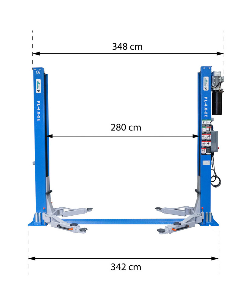 Podnośnik dwukolumnowy automat 4t FR5071P + olej + smary +kotwy
