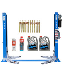 Podnośnik dwukolumnowy automat 4t FR5071P + olej + smary +kotwy