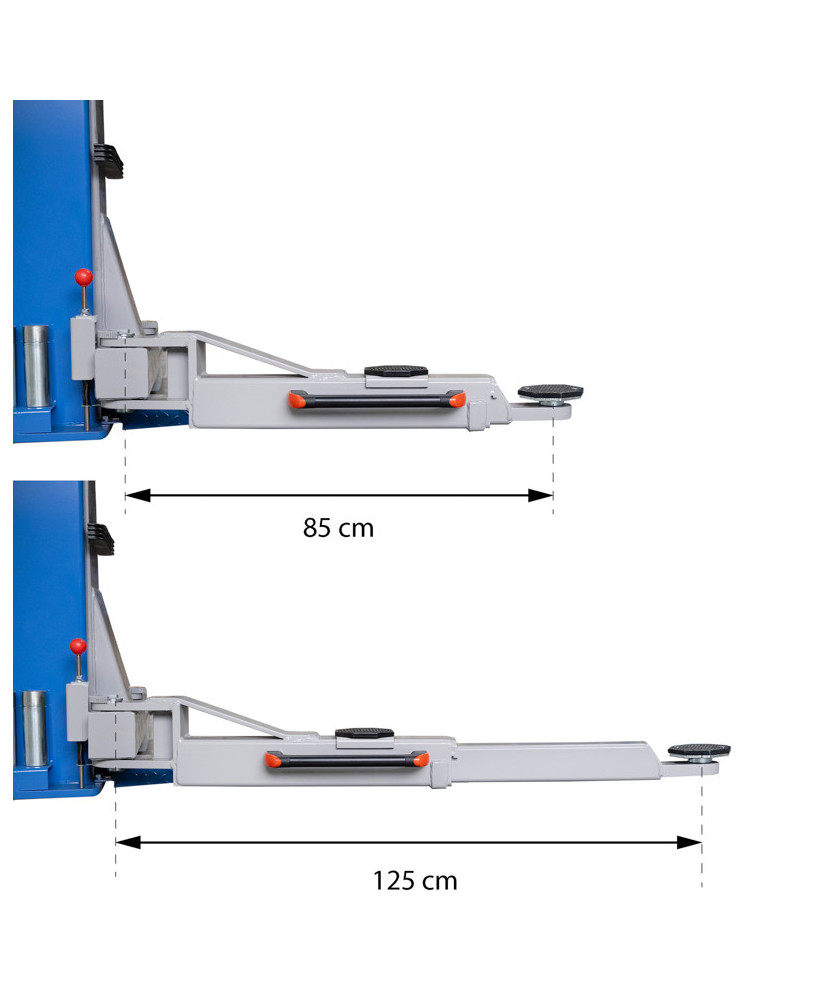 Podnośnik dwukolumnowy automat 4t FR5071P + olej + smary +kotwy