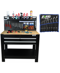 Szafka warsztatowa z drewnianym blatem