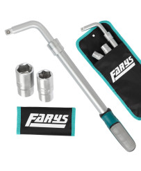 Klucz do kół z nasadkami 17,19,21,23 + etui FR2542