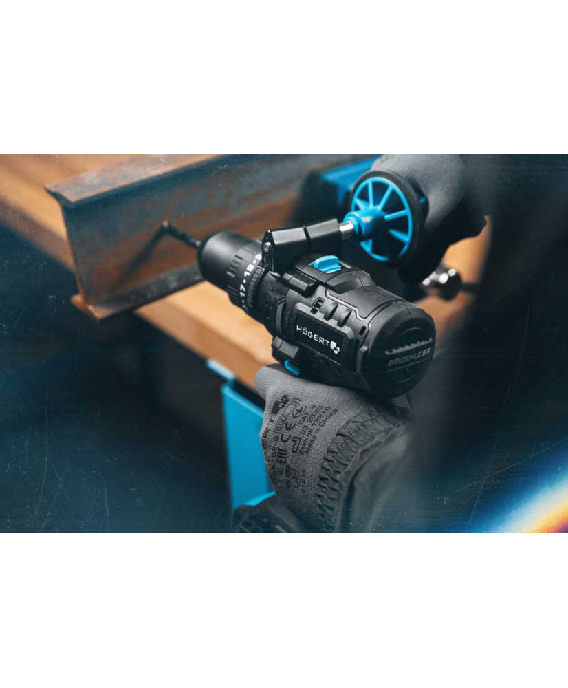 Bezszczotkowa wiertarko wkrętarka udarowa akumulatorowa 18V HT2E224-0PD (S45/12C) + Bateria Gratis