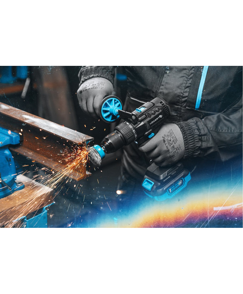 Bezszczotkowa wiertarko wkrętarka udarowa akumulatorowa 18V HT2E223-0PD (S45/12C) + Bateria Gratis