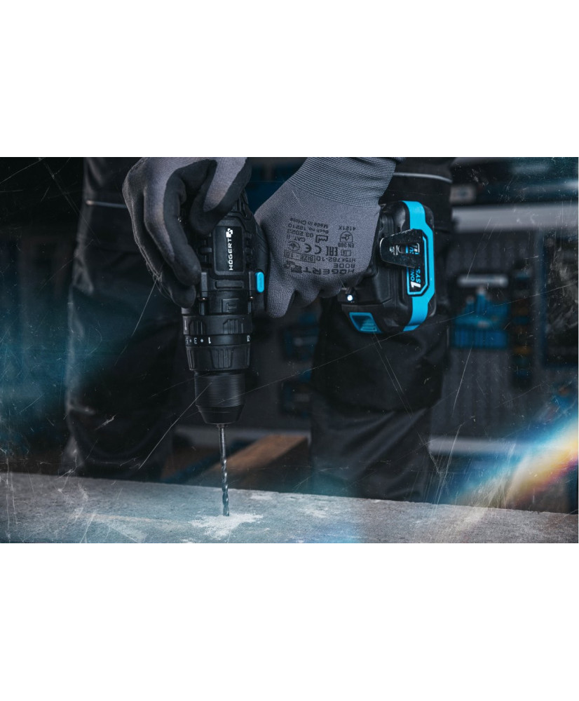 Wiertarko wkrętarka udarowa akumulatorowa 18V HT2E221-0PD (S45/12C) + Bateria Gratis