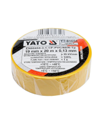 Taśma Izolacyjna Elektroizolacyjna z PCV/PVC 19mm x 20m Zółta Yato YT-81654