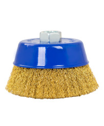 Szczotka tarczowa druciana mosiężna ⌀100mm, drut mosiężny 0.3mm M14 FR9413