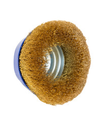 Szczotka tarczowa druciana mosiężna ⌀100mm, drut mosiężny 0.3mm M14 FR9413