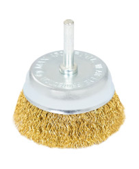 Szczotka czołowa z trzpieniem miedziana ⌀75mm, Drut miedziany 0,3mm FR9409